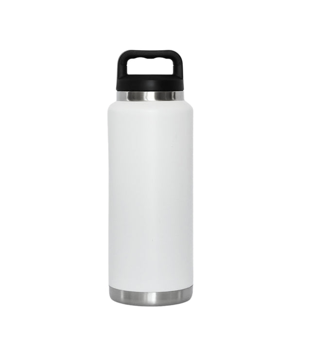 36 Oz Stainless Steel Twist-Off Cap Water Bottle - White-AKD Ink