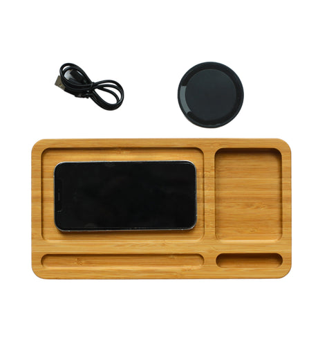 Bamboo Wireless Phone Charging Valet-AKD Ink