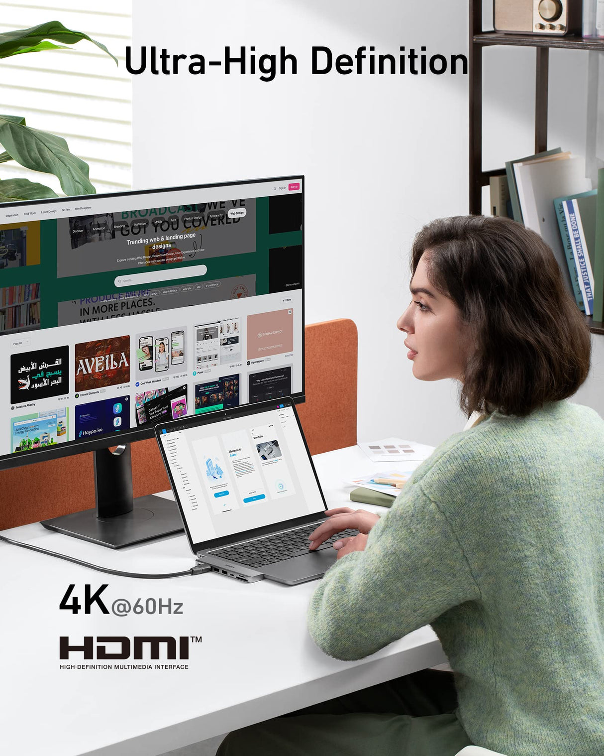 Anker 547 USB-C Hub for MacBook, charging-only 7-in-2 multiport adapter with USB-C and USB-A ports, sleek and compact design