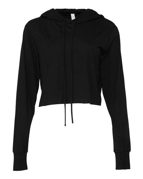 Women’s Triblend Crop Long Sleeve Hoodie Tee - AKD Ink