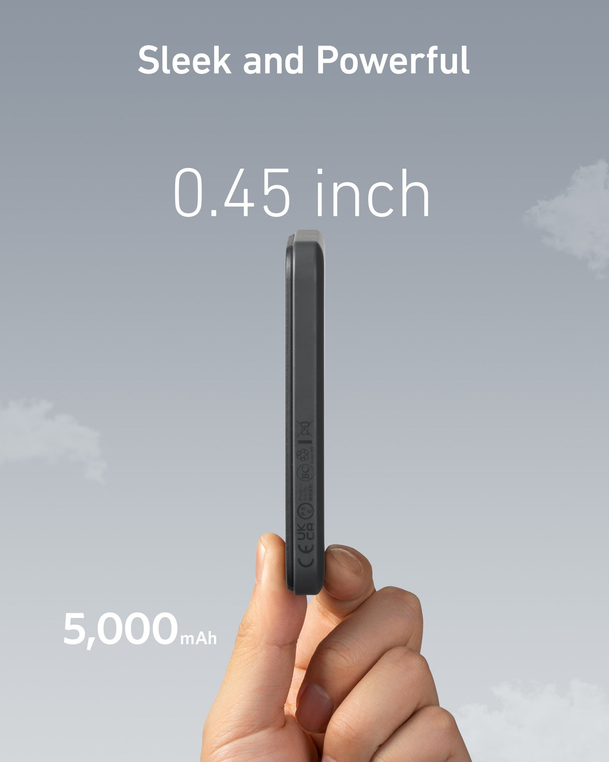 Anker 621 Magnetic Battery MagGo for charging, showing the sleek black portable power bank with magnetic attachment.