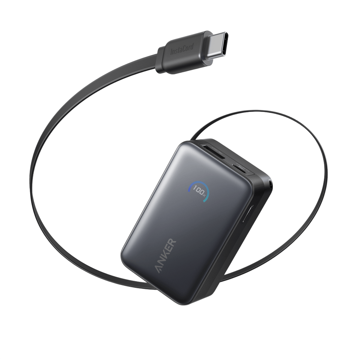 Anker Nano Power Bank (10K, 45W, Built-In Retractable USB-C Cable) - AKD Ink