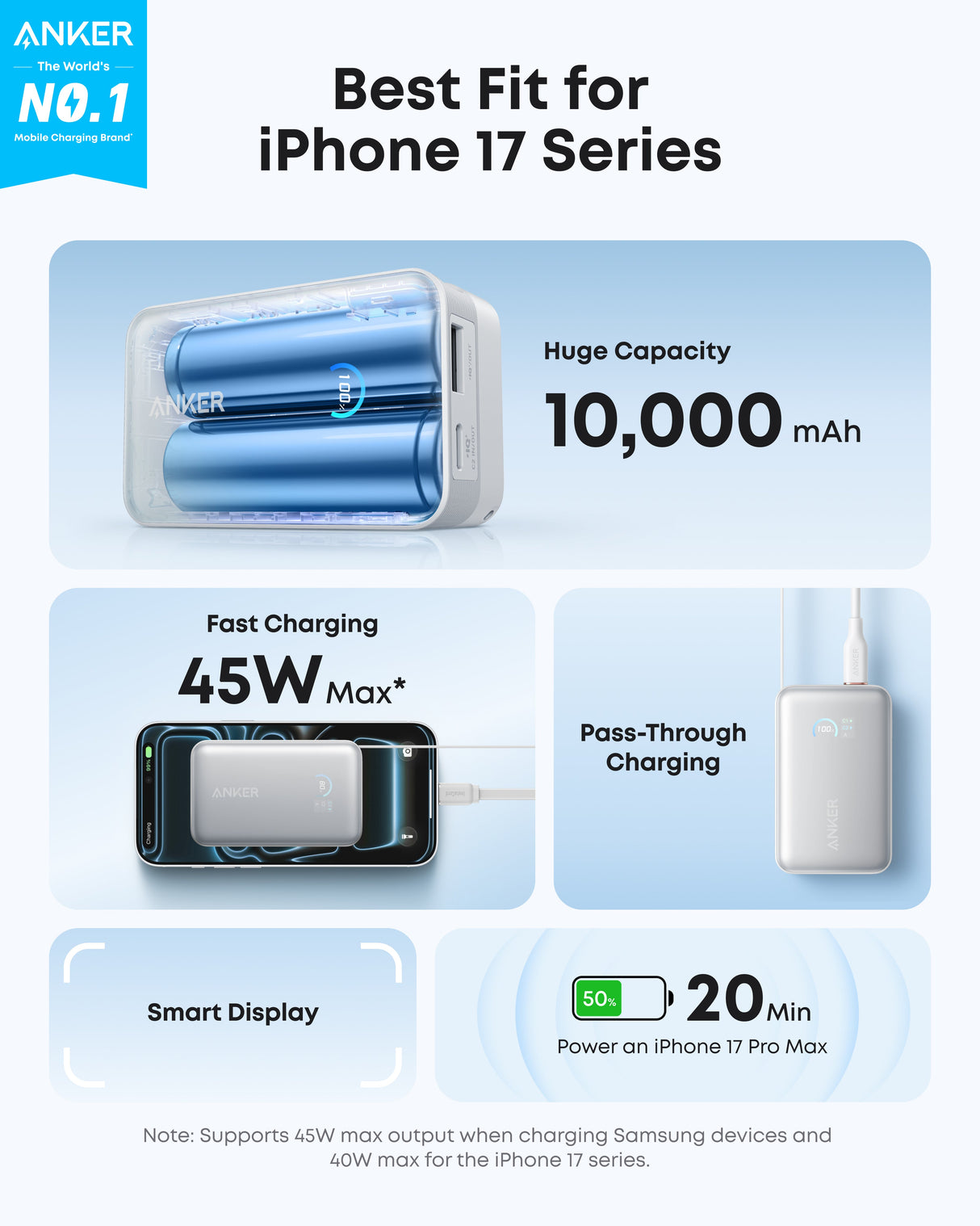 Anker Nano Power Bank (10K, 45W, Built-In Retractable USB-C Cable) - AKD Ink