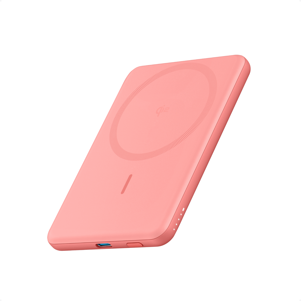 Anker Nano 5K MagGo slim power bank styled for portable charging with a sleek design and USB-C port.