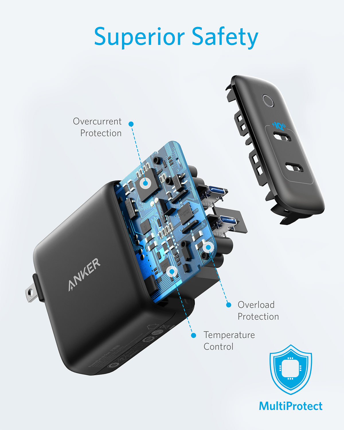 Anker 324 40W charging adapter with USB-C port for fast and efficient device charging.