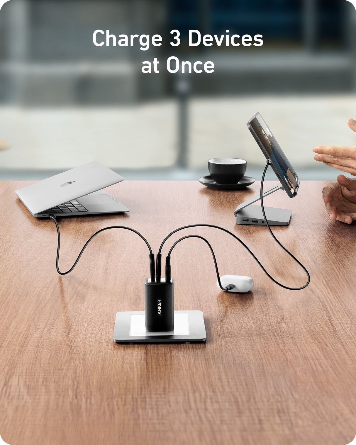 Two Anker 735 Nano II 65W charging adapters, compact and portable USB-C chargers for fast device charging.