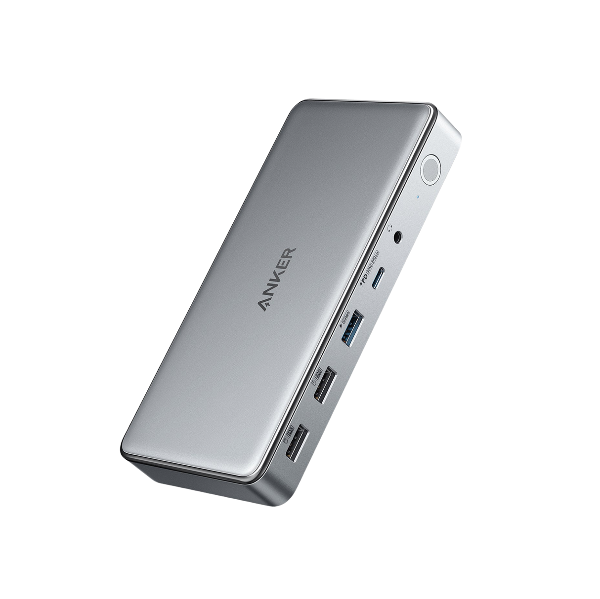 Anker 563 USB-C Docking Station 10-in-1 charging hub with multiple ports for laptops and devices.