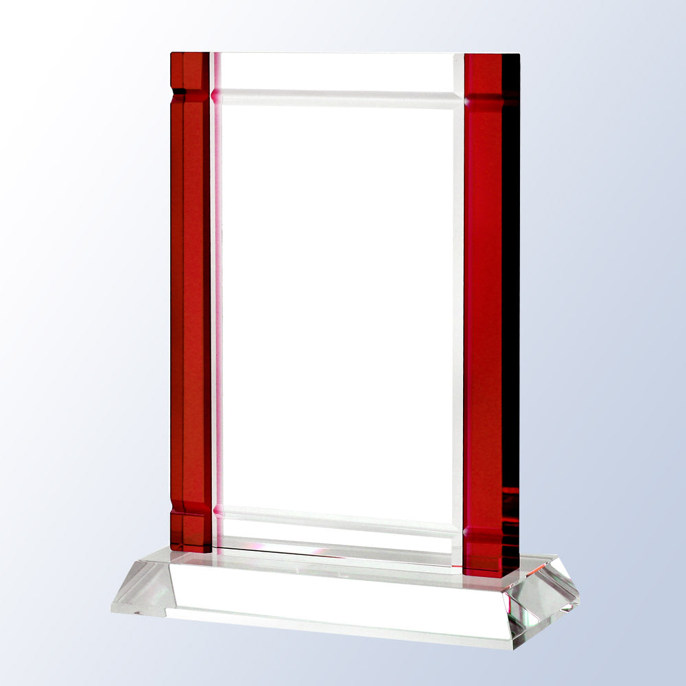 Red Deco W/ Crystal Base premium recognition award