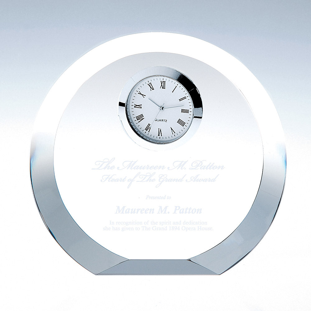 Circle Silver Clock premium recognition award
