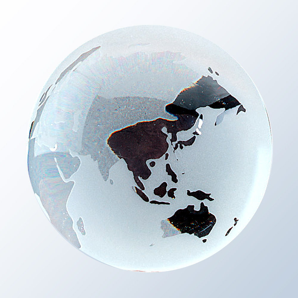 Frosted Ocean Globe-Flat Bottom premium recognition award