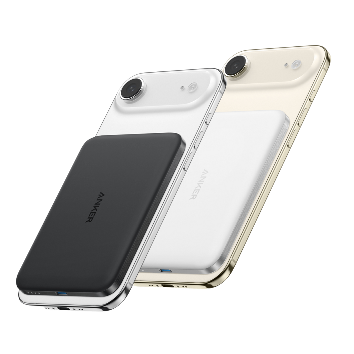 Anker Nano 5K MagGo Slim Power Bank showing its compact design and charging port for portable device charging.