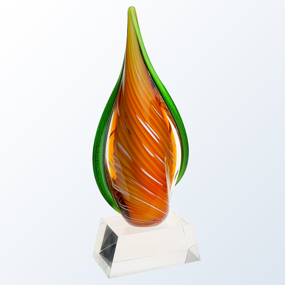 Orange Creamsicle with clear base premium recognition award