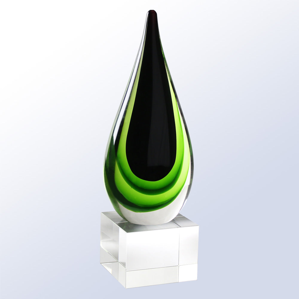 Green Teardrop Award premium recognition award