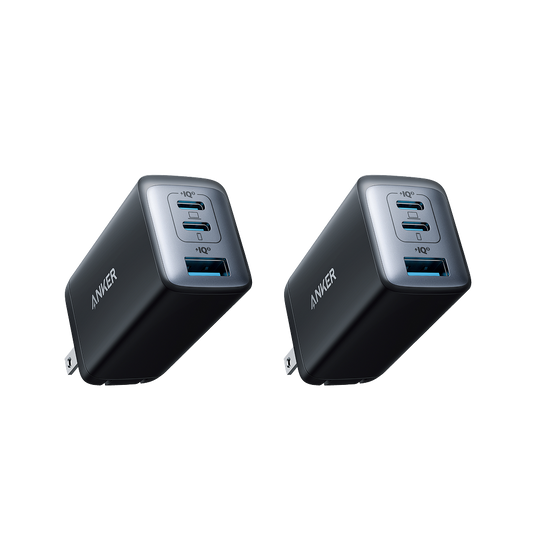 Anker 735 Nano II 65W charger group of two compact, portable charging devices for efficient power delivery.