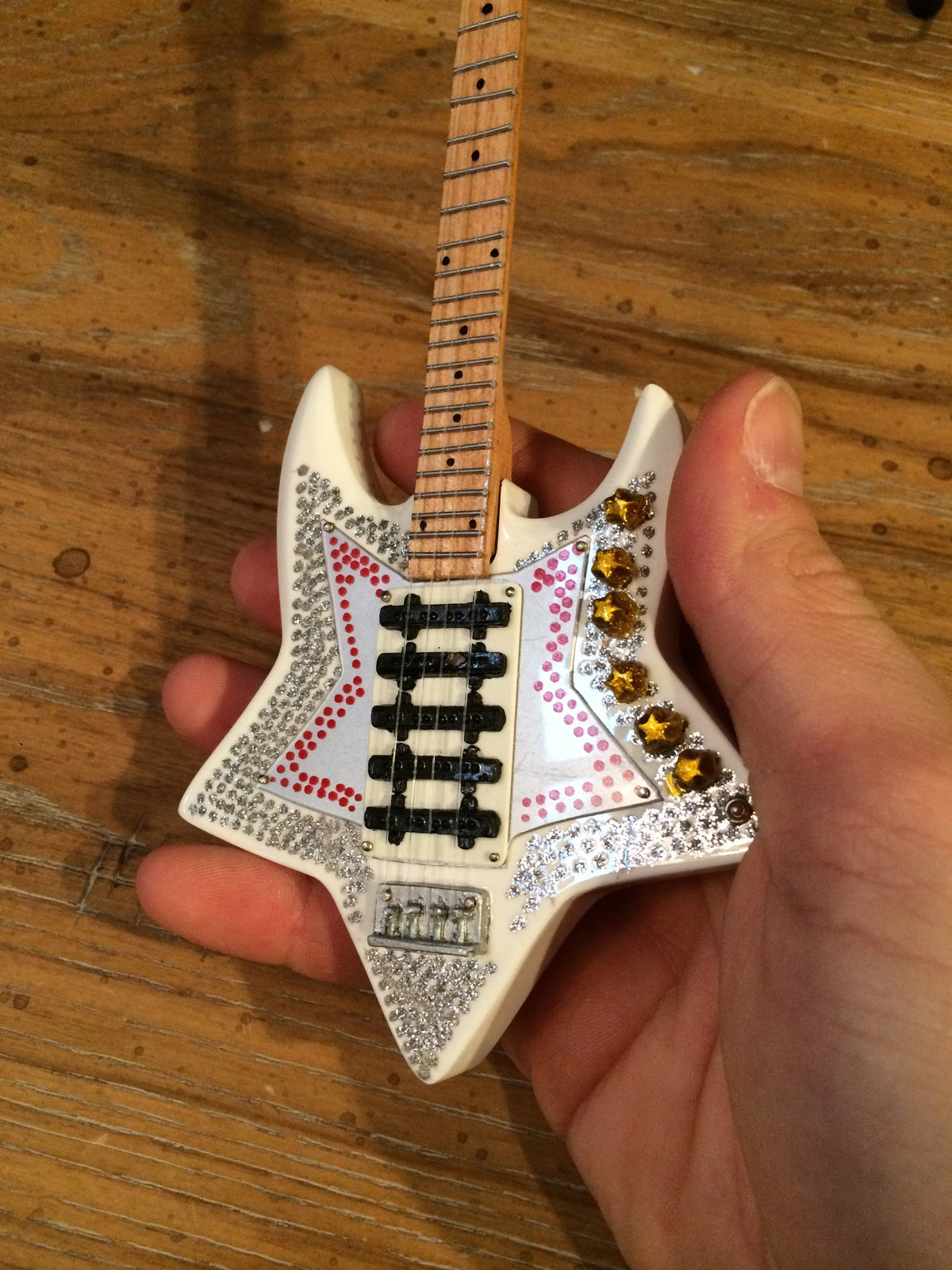 Officially Licensed Bootsy Collins “Space Bass” Miniature Guitar Replica Collectible