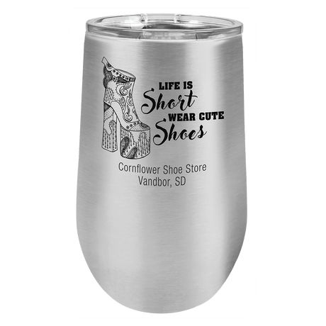 16 oz. Polar Camel Vacuum Insulated Stemless Tumbler with Lid-AKD Ink
