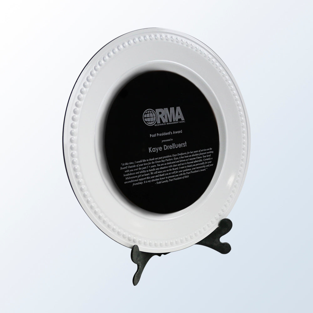 Round Plate White premium recognition award