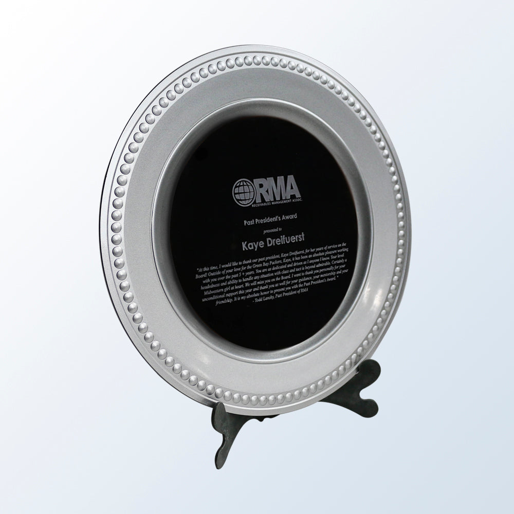 Round Plate Silver premium recognition award