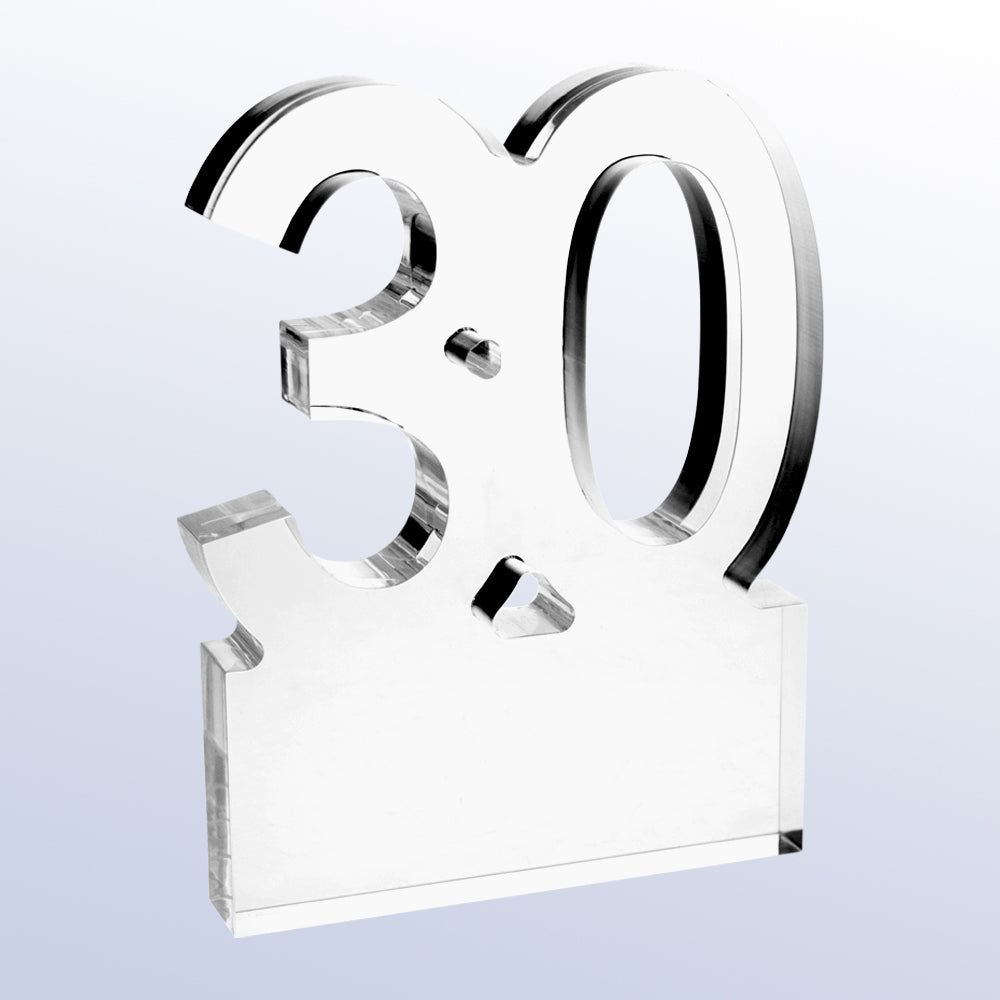 Number 30 premium recognition award