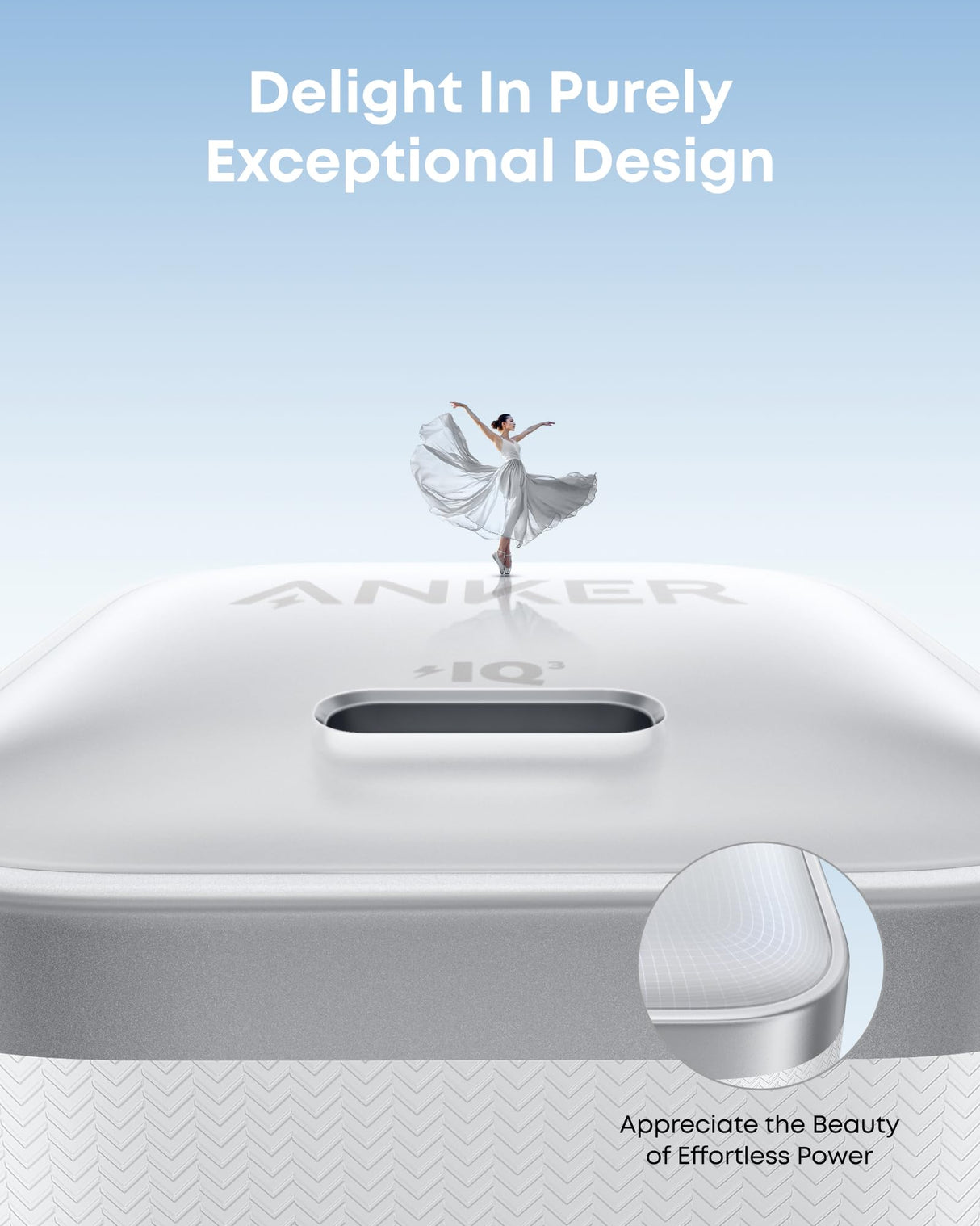 Anker Nano 45W charger with white USB-C to USB-C cable, compact power adapter for fast charging devices.