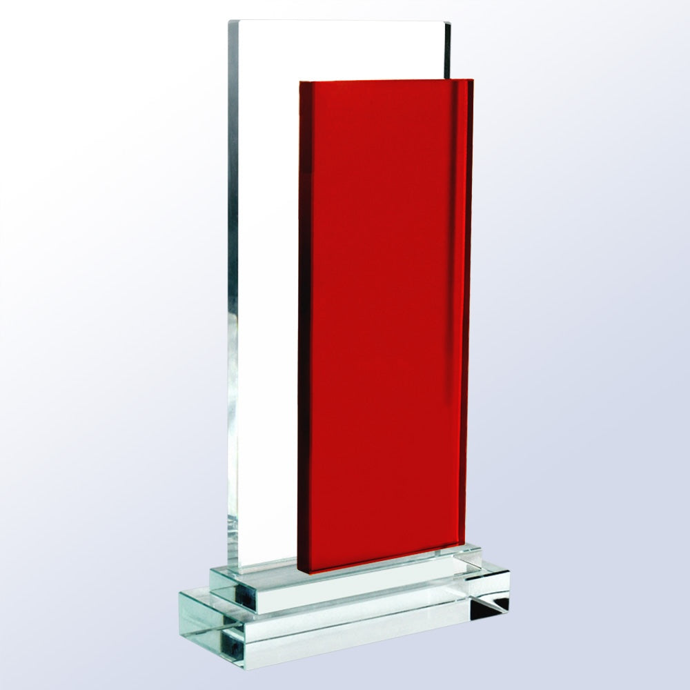 Red Rectangle - Clear Base premium recognition award