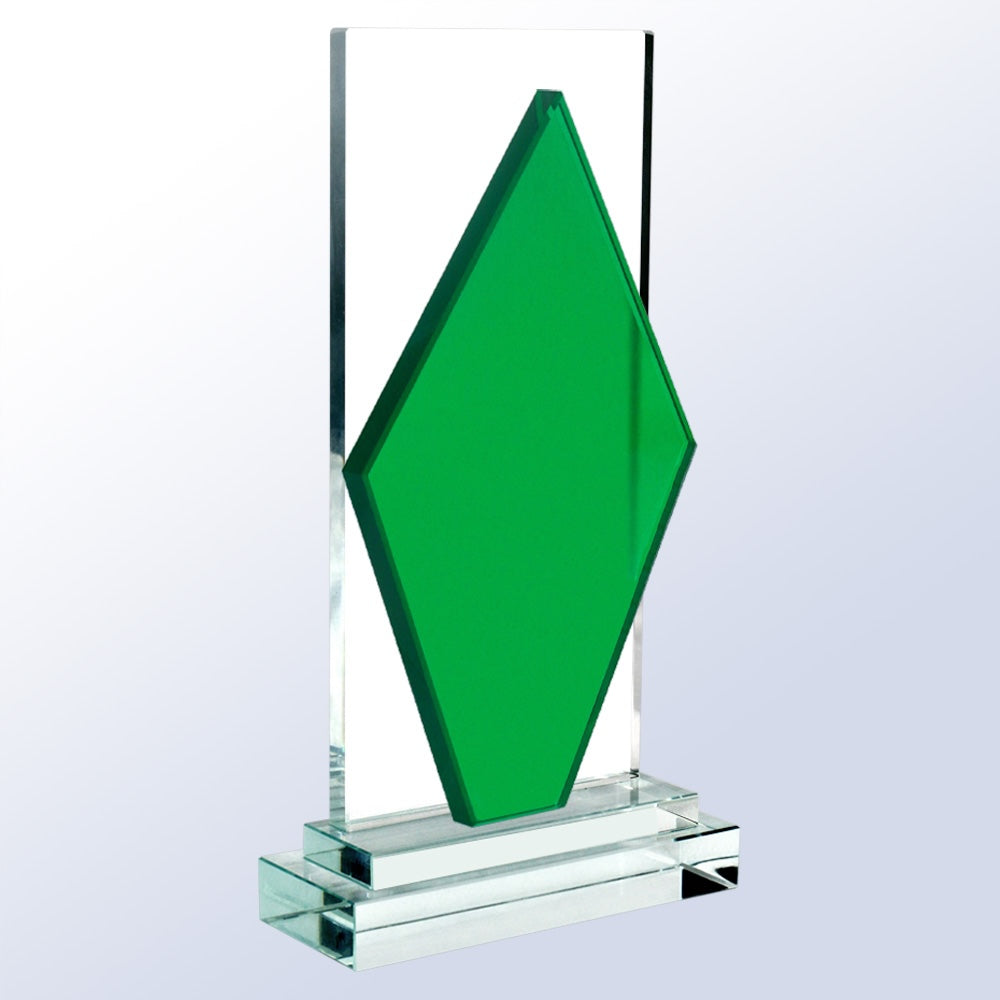 Green Diamond/ Clear Base premium recognition award