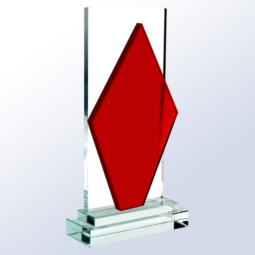 Red Diamond/ Clear base premium recognition award