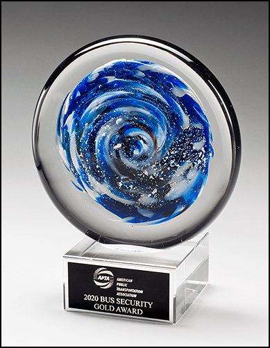 Airflyte art glass awards with sleek rectangular design and clear finish, suitable for recognition and achievement displays.