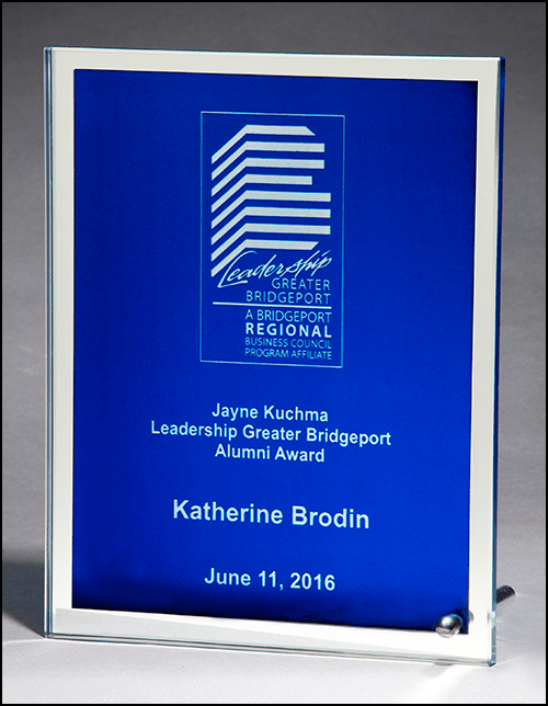 Airflyte Classic Glass Awards with beveled edges and engraved surface, showcasing elegant award design on a clear glass plaque.