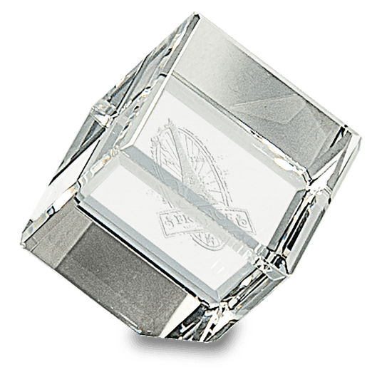 1.1" x 1.1" Crystal Cube by AKD Ink - Clear Decorative Accents for Home or Office