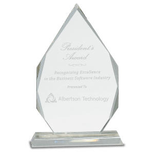 Large Crystal Diamond on Clear Pedestal Base-AKD Ink