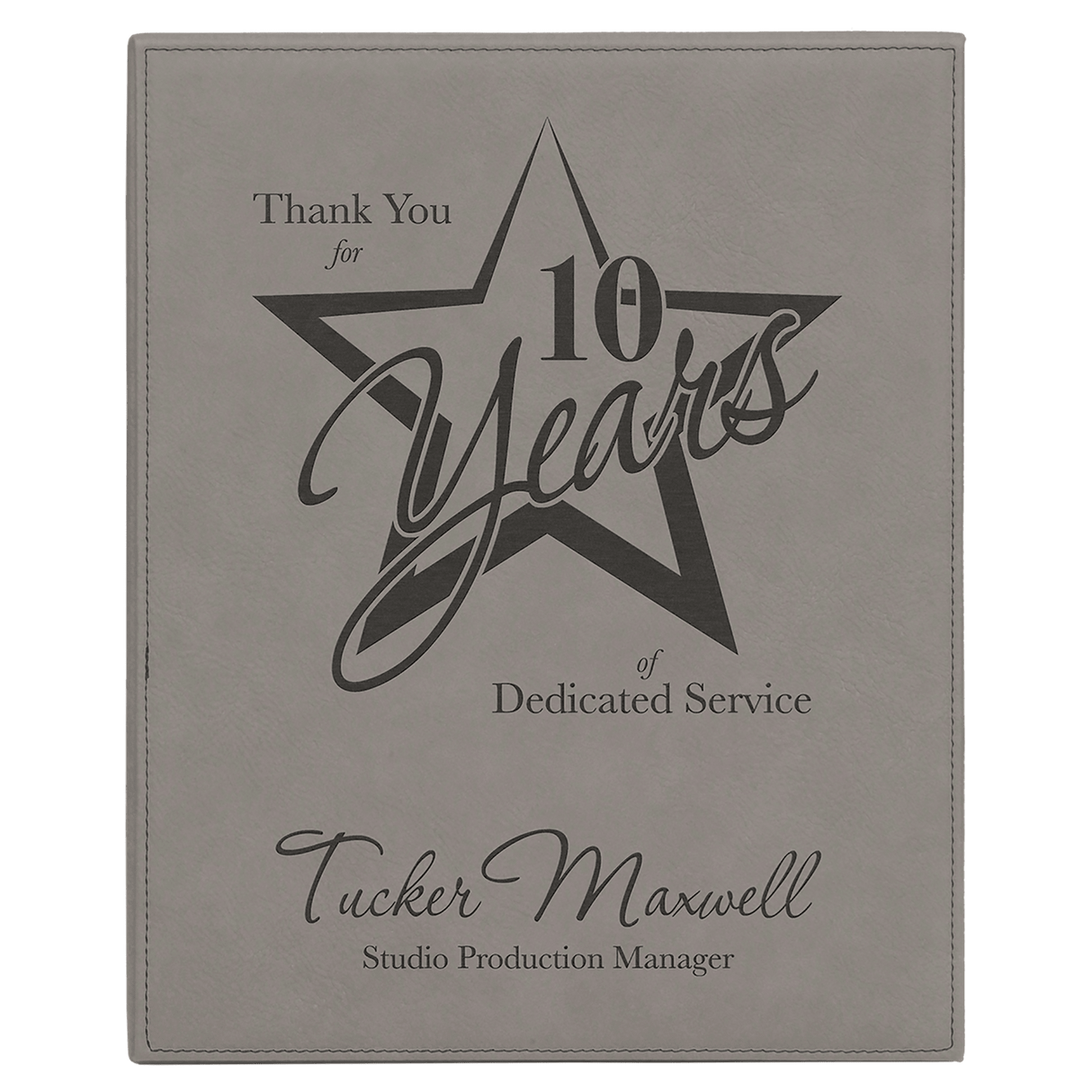 Gray Laserable Leatherette Plaque-AKD Ink