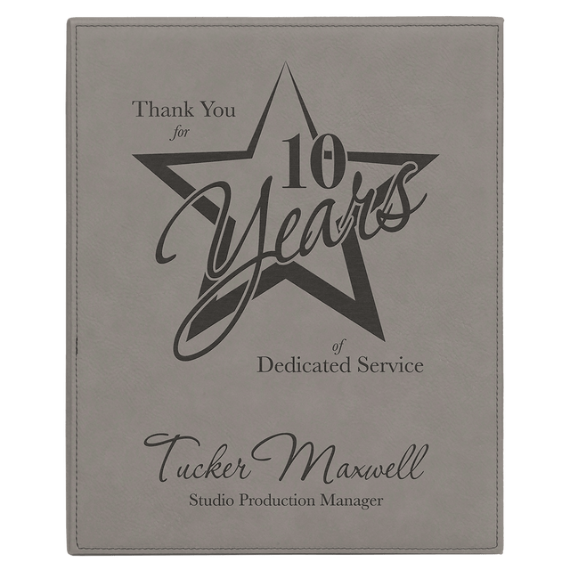 Gray Laserable Leatherette Plaque-AKD Ink