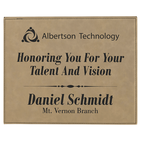 Light Brown Laserable Leatherette Plaque-AKD Ink