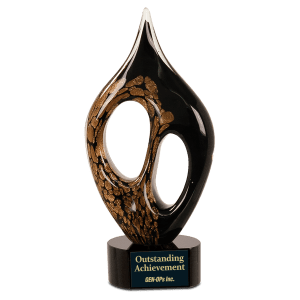 and Gold Coral Art Glass-AKD Ink