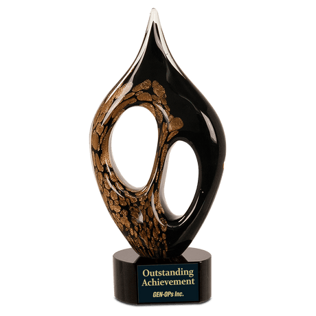 and Gold Coral Art Glass-AKD Ink