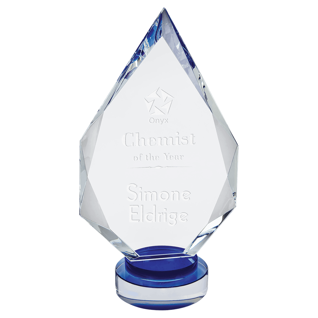 Large Diamond Crystal on & Clear Round Base-AKD Ink
