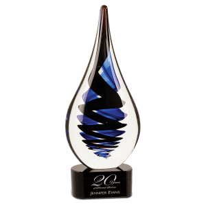 Twist Raindrop Art Glass-AKD Ink