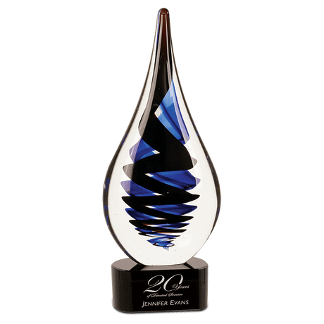 Twist Raindrop Art Glass-AKD Ink