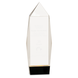 Large Clear Crystal Facet Rectangle on Base-AKD Ink