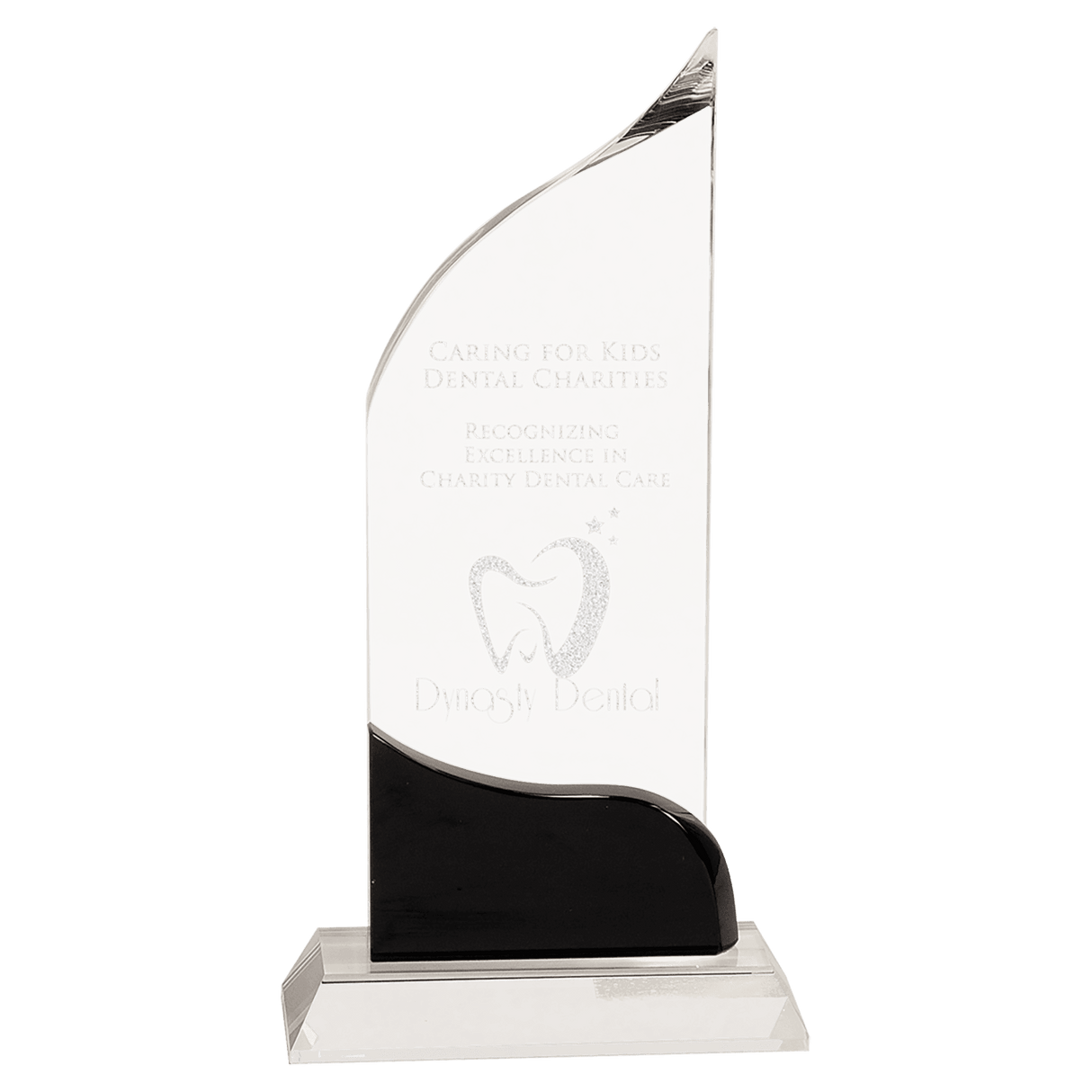 Large Clear Crystal Wave with Accent-AKD Ink