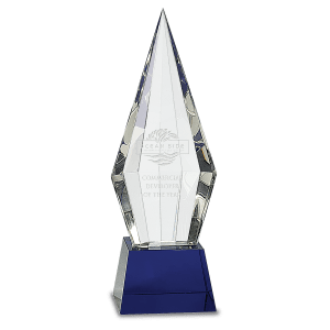 Large Obelisk Facet Crystal on Pedestal Base-AKD Ink