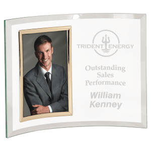 Jade Glass Crescent with  x  Picture Frame-AKD Ink