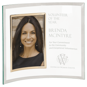 Jade Glass Crescent with  x  Picture Frame-AKD Ink