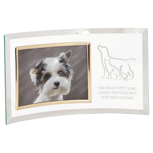 Jade Glass Crescent with  x  Picture Frame-AKD Ink