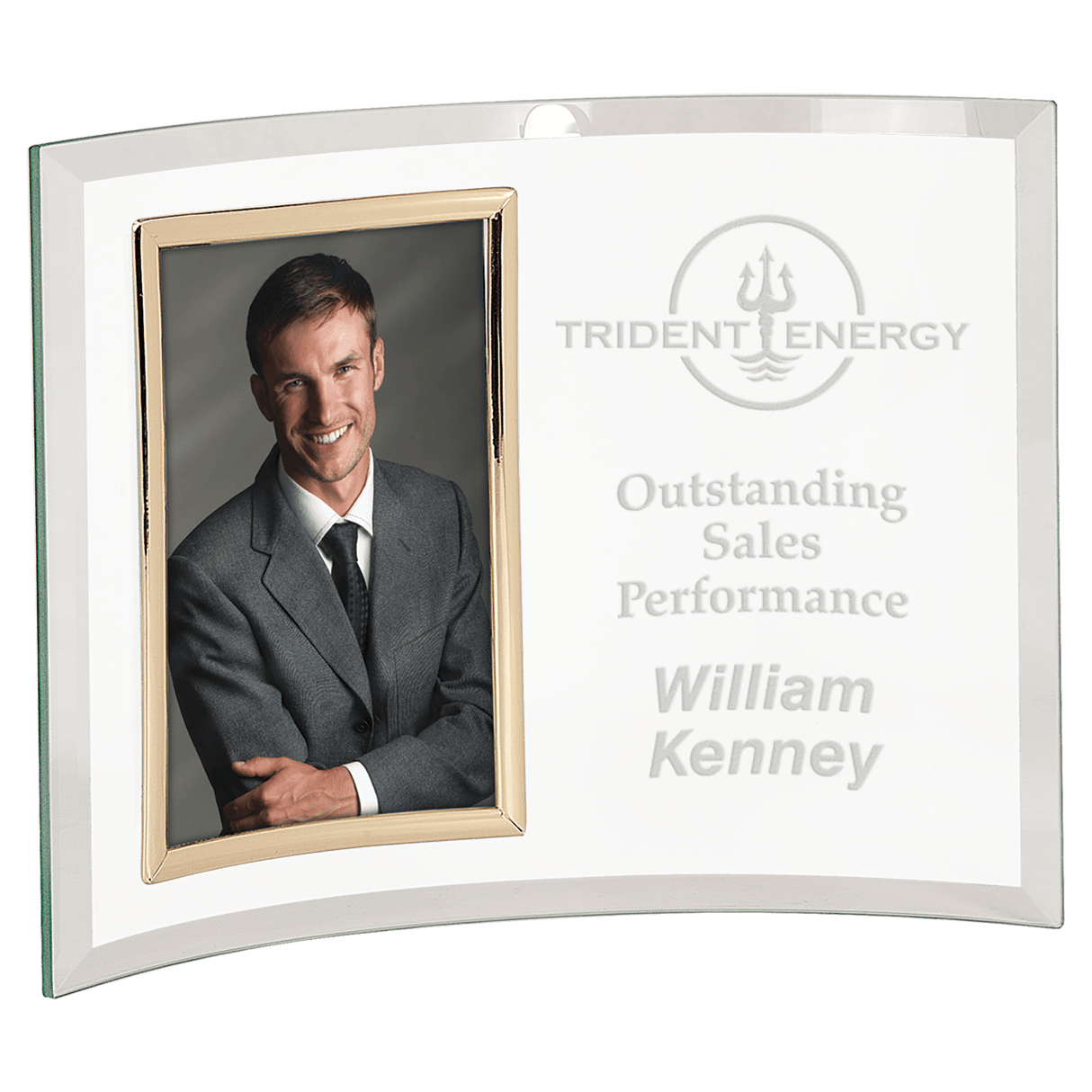 Jade Glass Crescent with  x  Picture Frame-AKD Ink