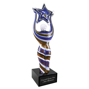 Glass Figure with Star and  Base-AKD Ink