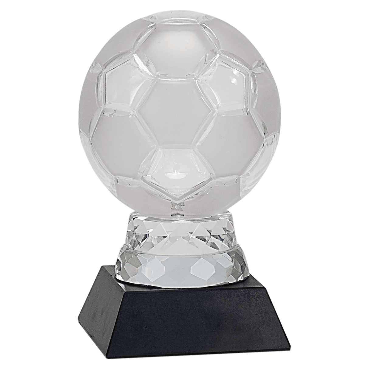 Glass Soccer Ball with  Marble Base-AKD Ink