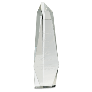 Clear Crystal Facet Slant-Top Tower-AKD Ink