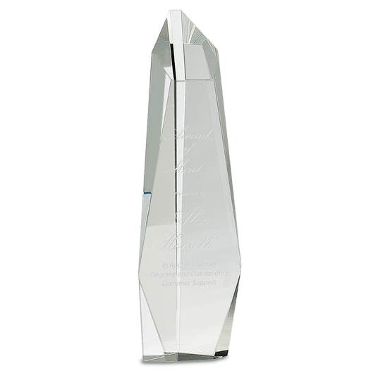 Clear Crystal Facet Slant-Top Tower-AKD Ink